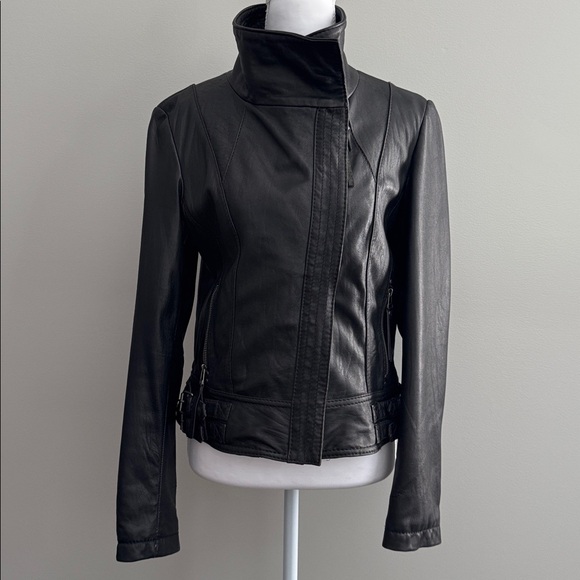 Michael Kors Jackets & Blazers - Michael Kors Black Moto Leather Jacket size S